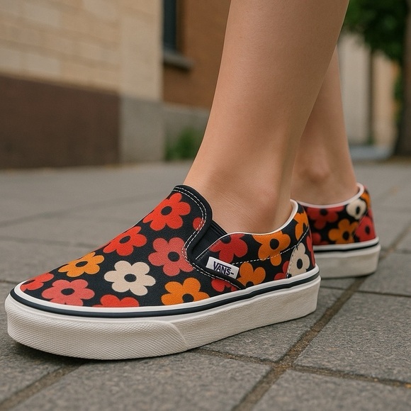 Vans Flower Power Project X Thick Canvas Slip-On Shoes Women’s Size 7 - Picture 12 of 12